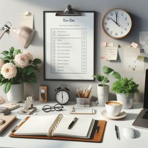  Organized-desk-with-to-do-list-and-easy-productivity-ideas