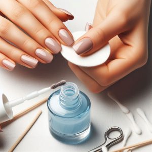 Removing-old-nail-polish-with-cotton-pads-and-nail-polish-remover-before-starting-a-fresh-manicure.