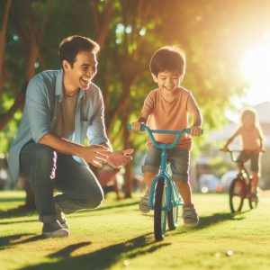 Parent-and-child-playing-outside,-emphasizing-the-role-of-physical-activity-in-sugar-recovery.